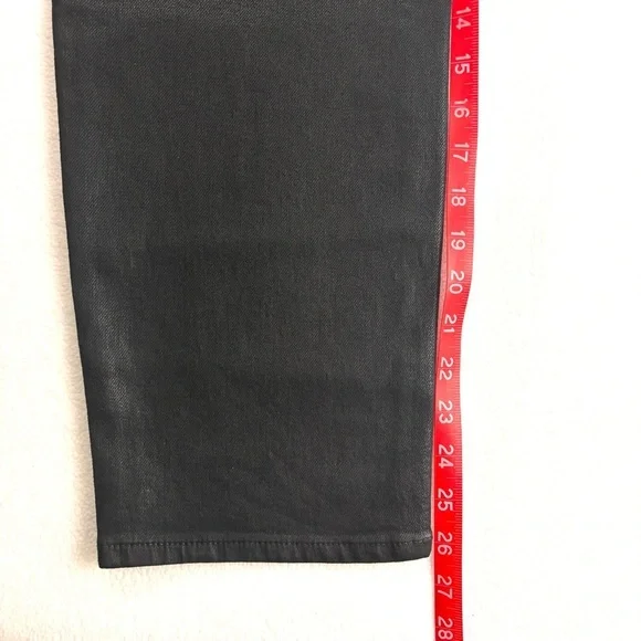 NWOT Good American Black Coated Midrise Tummy Control Butt Lift Pants (15)